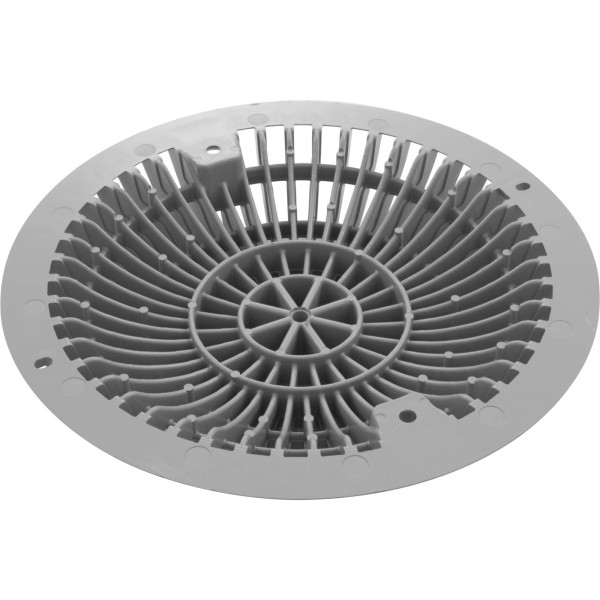 Main Drain Grate, Retro 8" Round, MoFlow, w/Hardware, Light Gray : R8MF103
