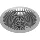 Main Drain Grate, Retro 8" Round, MoFlow, w/Hardware, Light Gray : R8MF103