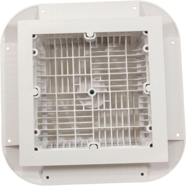 Main Drain Grate, 14" x 14" Square, 2 Retro 9"x9", White : 914101