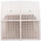 Drain Grate, 4-12" Sq, w/ 24" Sq Frame, Anit Entrap, White : 24101