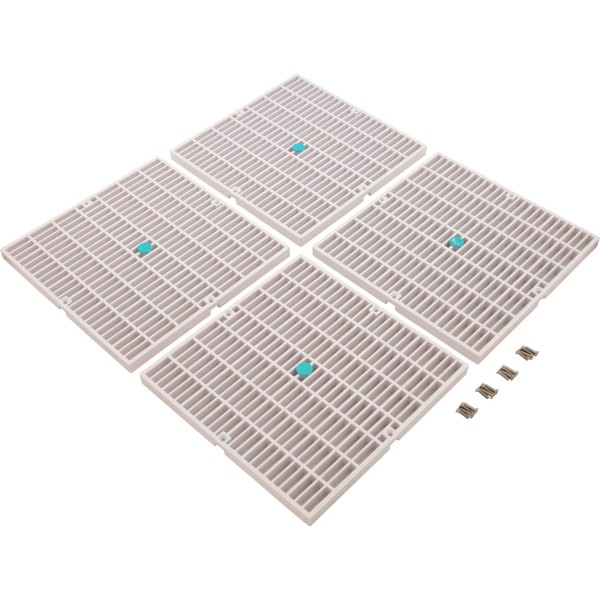 Drain Cover Only, Aquastar, Flat, 24" Square (4x12) , Wht, VGB : 24NF101