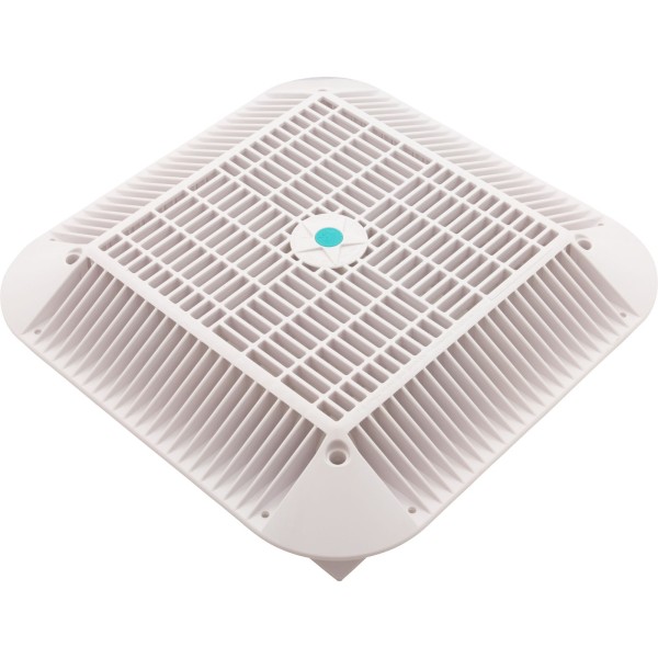 Main Drain Grate, Aquastar Retro Wav, 12" x 12" Square, Wht : 1216101
