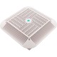 Main Drain Grate, Aquastar Retro Wav, 12" x 12" Square, Wht : 1216101