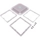 Main Drain Grate, Aquastar Retro Wav, 12" x 12" Square, Wht : 1216101