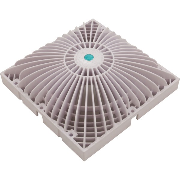 Main Drain Cover, AquaStar, Retro MoFlow, 9" x 9", Square, White : R9MF101