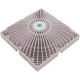 Main Drain Cover, AquaStar, Retro MoFlow, 9" x 9", Square, White : R9MF101