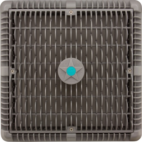 Main Drain Cover, Aquastar Wave, 12" Square, w/Fr, Lt Gry, VGB : WAV12WR103