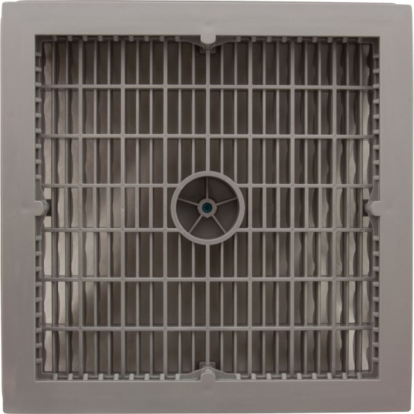 Main Drain Cover, Aquastar Wave, 12" Square, w/Fr, Lt Gry, VGB : WAV12WR103