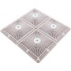 Drain Cover, Aquastar Star, 18" Square (4x9) , w/Risers, Wht, VGB : P18NF101