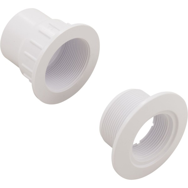 Fiberglass Pool Wallfitting, W/Nut, White, No Gasket : 25523-500-000