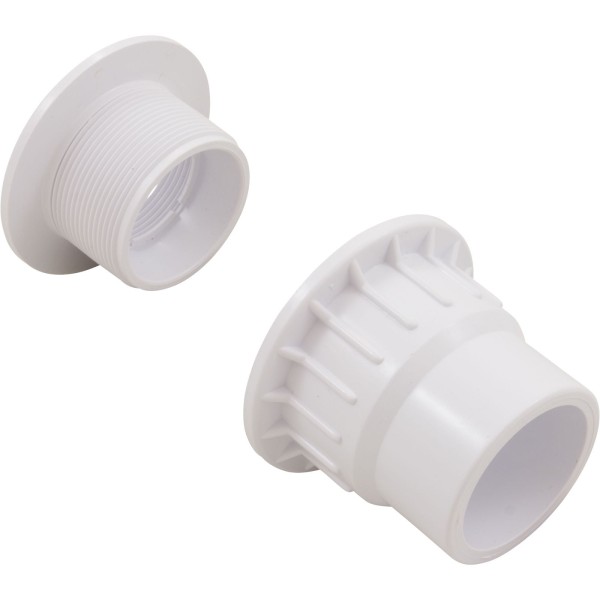 Fiberglass Pool Wallfitting, W/Nut, White, No Gasket : 25523-500-000
