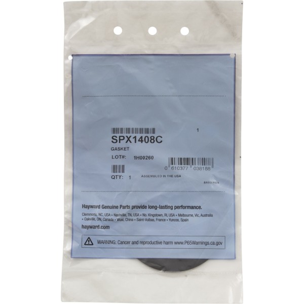 Gasket, Hayward, 2-1/4"id, 3-7/16"od, Inlet Fitting : SPX1408C