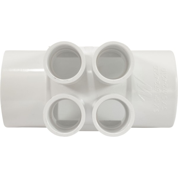 Manifold 2"S X 2"S X (4) 3/4"Slip Ports : 672-4210