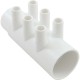 Manifold, 3/4"b, 6 port, Flow Thru, 2"s x 2"spg, w/2 plugs : WM2XSP-6