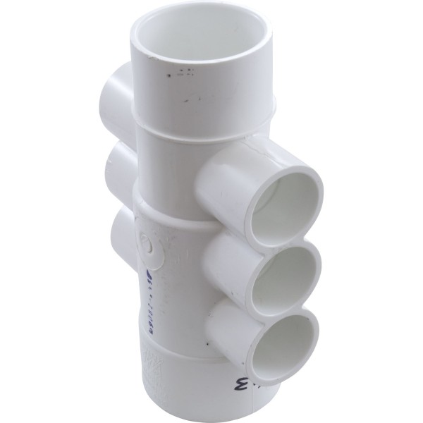 Manifold, 1"s, 6 Port, Flow Thru, 1-1/2"s/2"spg x 2"s : 672-4550