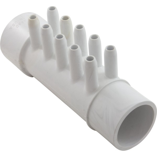 Manifold, 3/8"sb, 10 Port, Flow Thru, 1-1/2"s x 1-1/2"spg : 672-4660