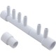 Manifold, 3/8"b, 6 Port, Flow Thru, 1/2"s x 1"spg : 672-4690