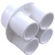 Manifold, 3/4" Slip, 4 Port, Transition, 1-1/2" Slip : 672-4670