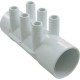 Manifold, 3/4" Barb, 6 Port, Flow Thru, 2" Slip x 2" Slip : 672-7120