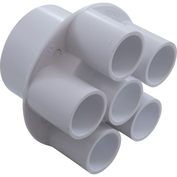 Manifold, 3/4" Slip, 6 Port, Transition, 2" Slip : 672-4260