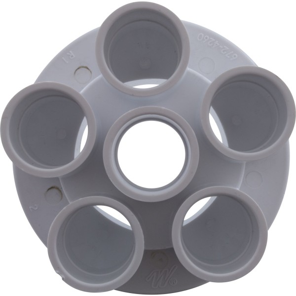 Manifold, 3/4" Slip, 6 Port, Transition, 2" Slip : 672-4260