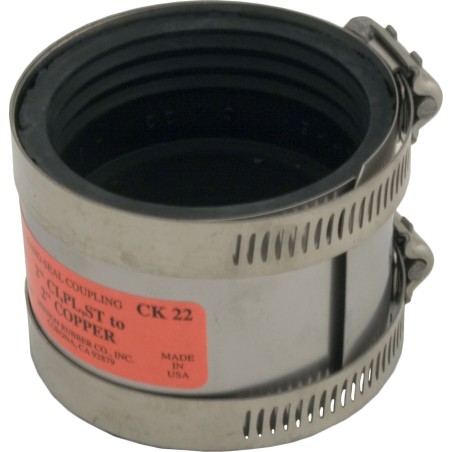 Coupling, No Hub, 2" PVC to 2" Copper :