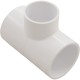 Tee, Reducer, Lasco, 2"s x 2"s x 1-1/2"s, PVC, White : 401-251
