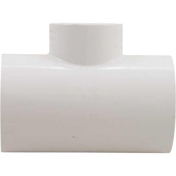 Tee, Reducer, Lasco, 2"s x 2"s x 1-1/2"s, PVC, White : 401-251