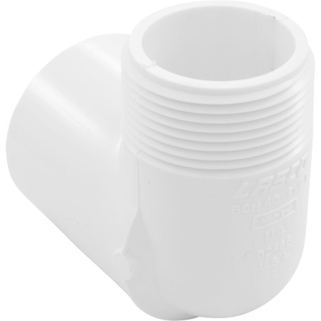 90 Elbow, 1-1/4" Slip x 1-1/4" Male Pipe Thread : 410-012
