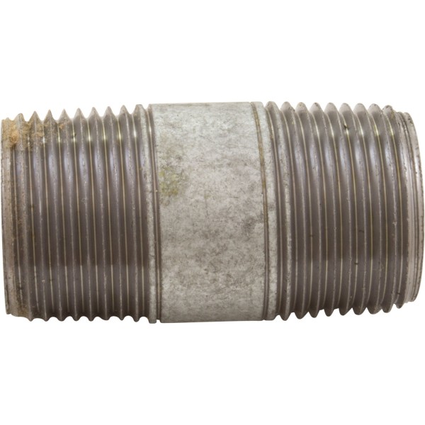 Nipple, Galvanized, 2" x 3/4" Male Pipe Thread : ZNG042