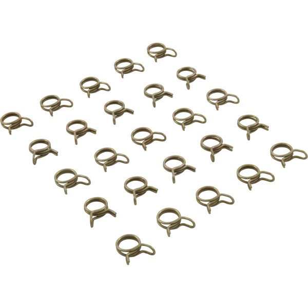 Tubing Clamp, 0.500" Ideal OD, Double Wire, Quantity 25 : DW-8ST-ZD