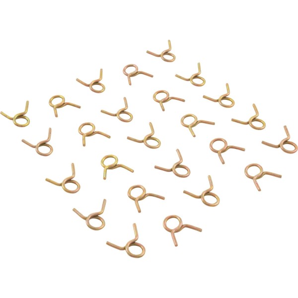 Tubing Clamp, 0.375" Ideal OD, single Wire, Quantity 25 : HC-6ST ZD