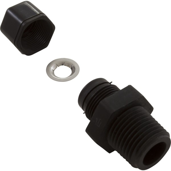 Tube Connecter, Aquasol Controllers, 1/2" MNPT x 3/8" Tube : F215