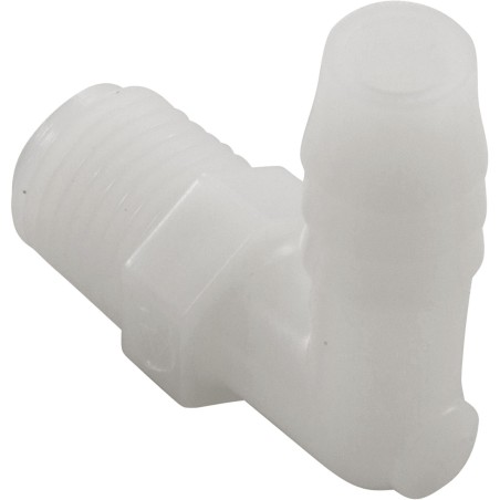 Barb Adapter, 3/8"b x 1/4"mpt, 90 Degree, Nylon : 63102