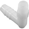 Barb Adapter, 3/8"b x 1/8"mpt, 90 Degree, Nylon : 63197