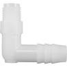 Barb Adapter, 3/8"b x 1/8"mpt, 90 Degree, Nylon : 63197