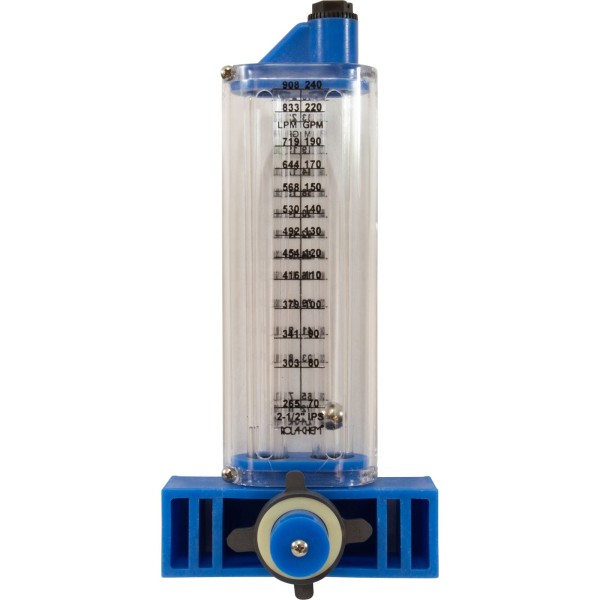 Flowmeter, Rola-Chem Vertical Mount, 2-1/2" PVC, 60-240 GPM : 570361V