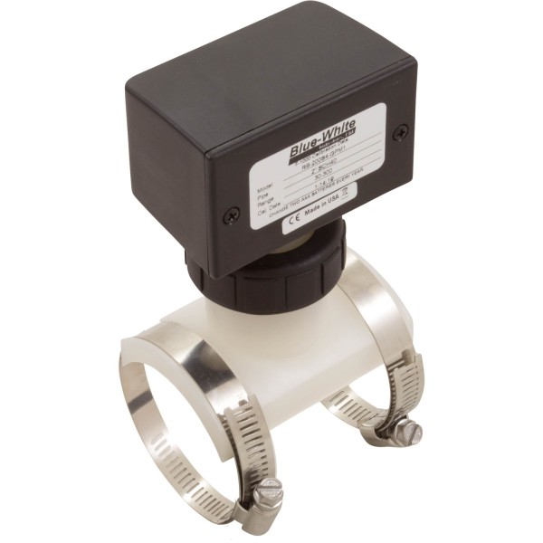 Flow Meter, Blue-White, F-1000, Digital, 2" PVC, 30-300 gpm : RB-200S4-GPM1