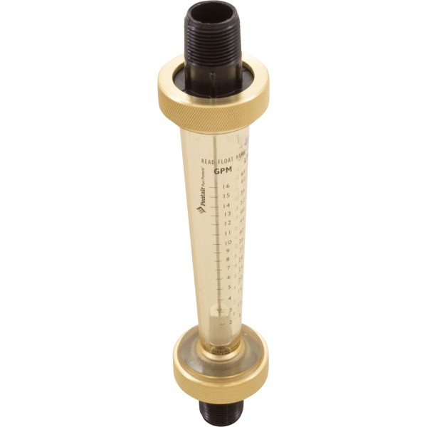 Flow Meter, Pentair, 2-16 gpm, 3/4" Nylon Thd End, Small Body : LDF359N