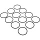 O-Ring Kit, Magic Plastics, 1-1/2", Union, Quantity 12 : 0301-225-12