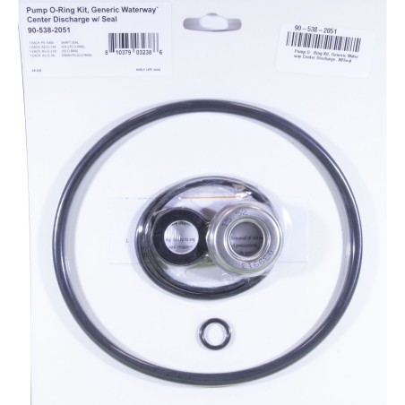 Pump O-Ring Kit, Generic Waterway Center Discharge, W/Seal :