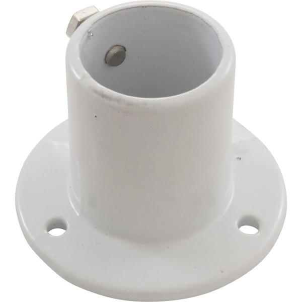 Deck Flange, Perma Cast, For Ladder, 1-1/2", White/Aluminum : PF-2115-L