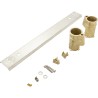 Anchor Socket Channel, Perma Cast, 4" Bronze, For 1.9" Tube : PC-4020-BC