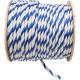 Polypropylene Rope, 3/8"dia, 2 White 1 Blue Strand, 600ft : PPR38600BW