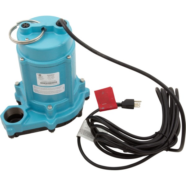 Pump, Sump, Little Giant 6EC-CIM, 115v, Plastic Base, 20ft Cord : 506802